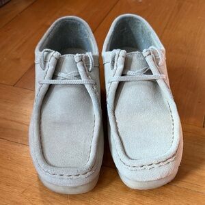 Clarks Padmora Sand Suede Lace Up Moccasins Shoes Women Size 6